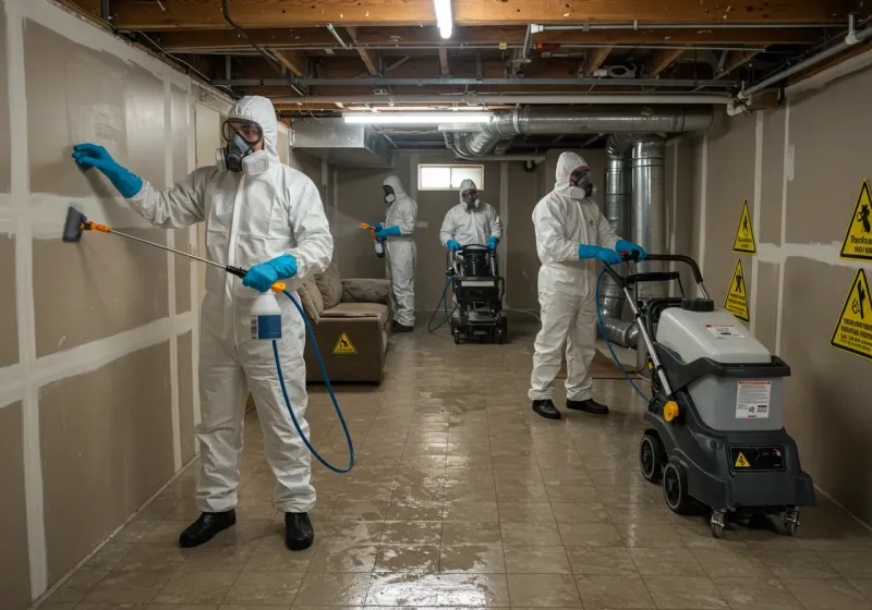 Basement Moisture Removal and Structural Drying process in Alondra Park, CA